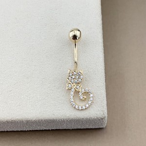 KEDİLİ GÖBEK PIERCING